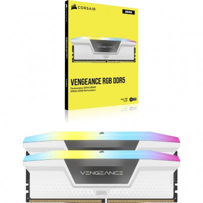 Ram CORSAIR VENGEANCE DDR5 6000Mhz 64GB (2X32) RGB XMP 3.0 CL30 BIANCO