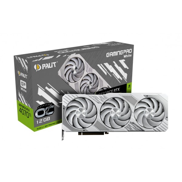 Scheda video Palit GeForce RTX 4070 Ti 12GB Gaming Pro White OC