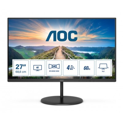 Monitor AOC U27V4EA 27'' UltraHD 4K IPS Adaptive-Sync HDMI LED Nero