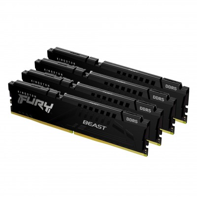 Ram KINGSTON FURY BEAST DDR5 5200MHz 128GB (4x32) RGB XMP 3.0 CL40 NERO