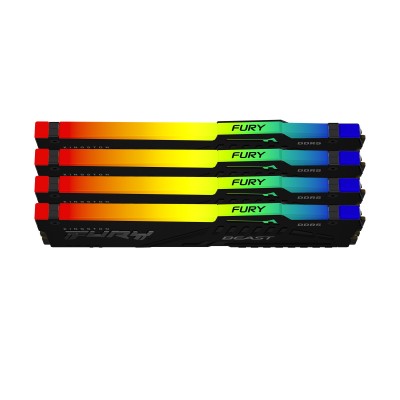 Ram KINGSTON FURY BEAST DDR5 5200MHz 128GB (4x32) RGB XMP 3.0 CL40 NERO