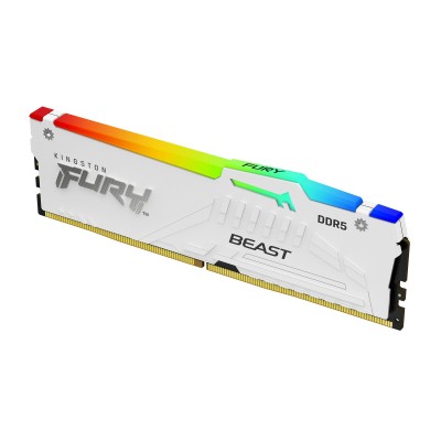 Ram KINGSTON FURY BEAST DDR5 5200MHz 16GB (1x16) RGB XMP 3.0 EXPO CL36 BIANCO