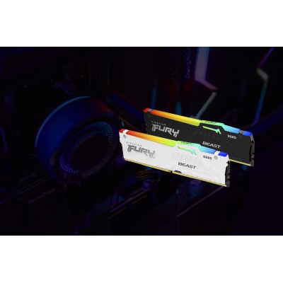 Ram KINGSTON FURY BEAST DDR5 5200MHz 16GB (1x16) RGB XMP 3.0 EXPO CL36 BIANCO