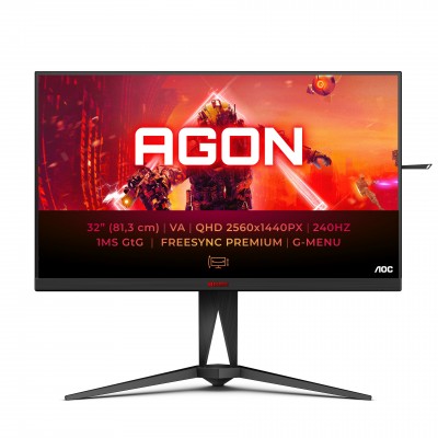 Monitor AOC AGON AG325QZN EU 31'' QHD VA HDR Free-Sync HDMI DisplayPort Pivot Nero