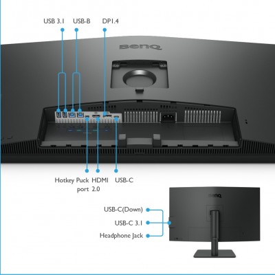 Monitor BenQ PD3205U 32'' UltraHD 4K IPS HDR LED Grigio Scuro