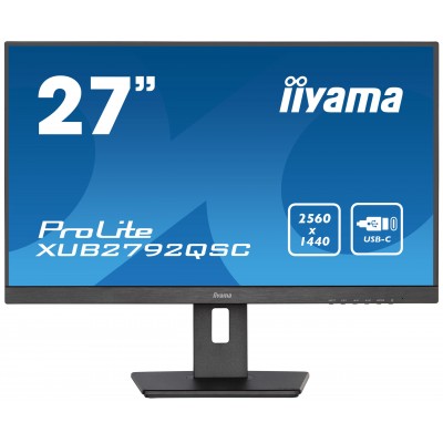 Monitor iiyama ProLite XUB2792QSC-B5 27'' QHD IPS USB-C 75 Hz LED Nero