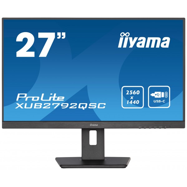 Monitor iiyama ProLite XUB2792QSC-B5 27'' QHD IPS USB-C 75 Hz LED Nero