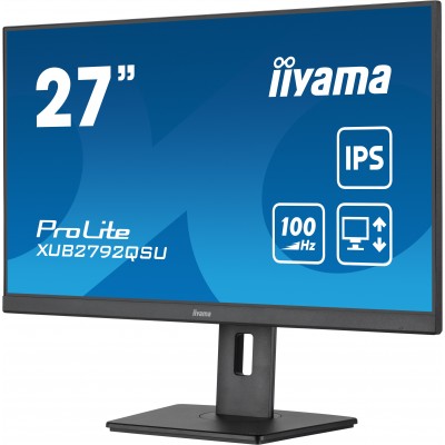 Monitor iiyama ProLite XUB2792QSU-B6 27'' WQHD IPS AMD Free-Sync LED Nero Opaco