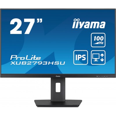 Monitor iiyama ProLiteXUB2793HSU-B6 27'' FullHD AMD Free-Sync IPS LED Nero Opaco