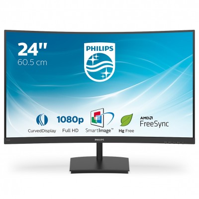 Monitor Philips 241E1SC 00 24'' FullHD VA AMD Free-Sync HDMI LED Nero