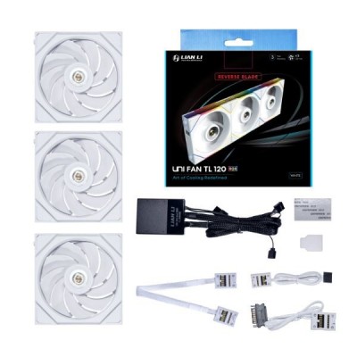 Ventola LIAN LI Uni FAN TL Bianca 120mm A-RGB Kit Da 3