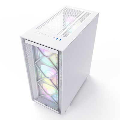 Case Montech AIR 1000 Premium Midi-Tower Vetro Temperato Bianco