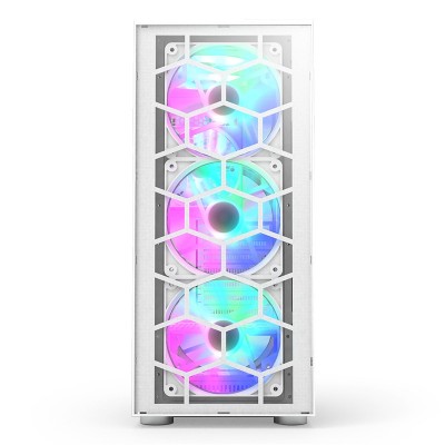 Case Montech X3 Glass Midi-Tower RGB Vetro Temperato Bianco