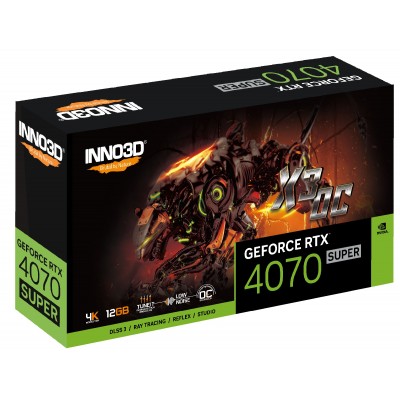 Scheda Video Inno3D Nvidia GeForce RTX 4070 SUPER X3 OC 12GB GDDR6X