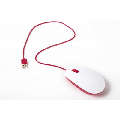 Mouse Raspberry Pi Foundation Bianco Rosso