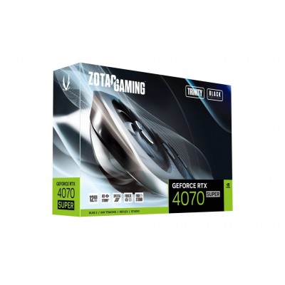 Scheda Video ZOTAC GAMING NVIDIA GEFORCE RTX 4070 SUPER Trinity BLACK EDITION 12GB GDDR6X