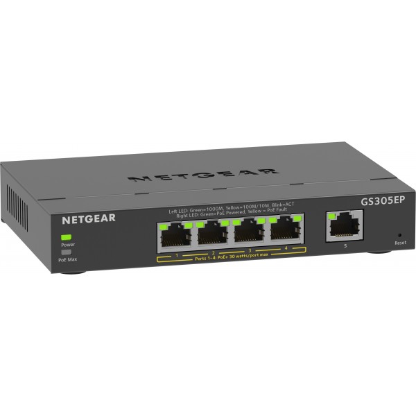 Switch Netgear Plus 5-port 10/100/1000 GS305EP-100PES