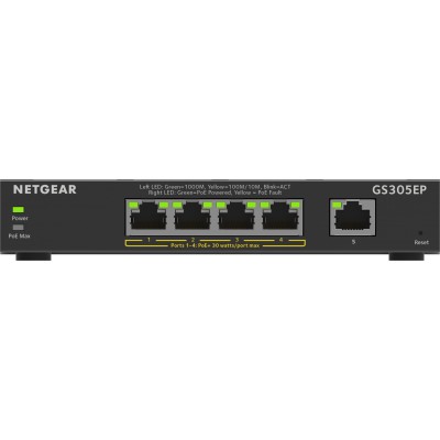 Switch Netgear Plus 5-port 10 100 1000 GS305EP-100PES