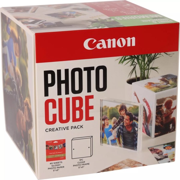 Value Pack Canon Verde PP-201 5x5 Photo Cube Creative Pack + 13x13 cm Fotopapier