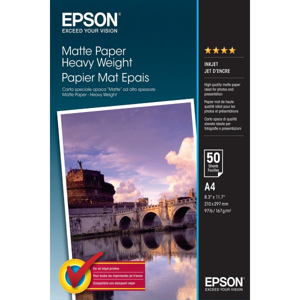 Carta Epson C13S041256 Bianco