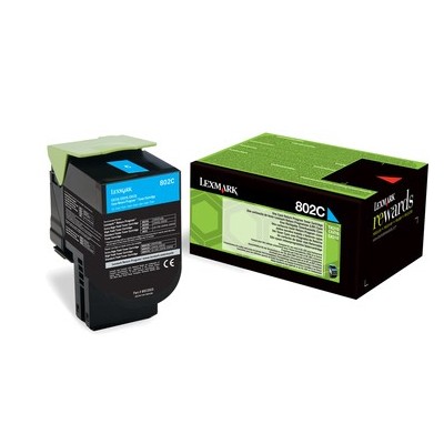 Toner Lexmark ciano 802C 80C20C0 1000 pagine