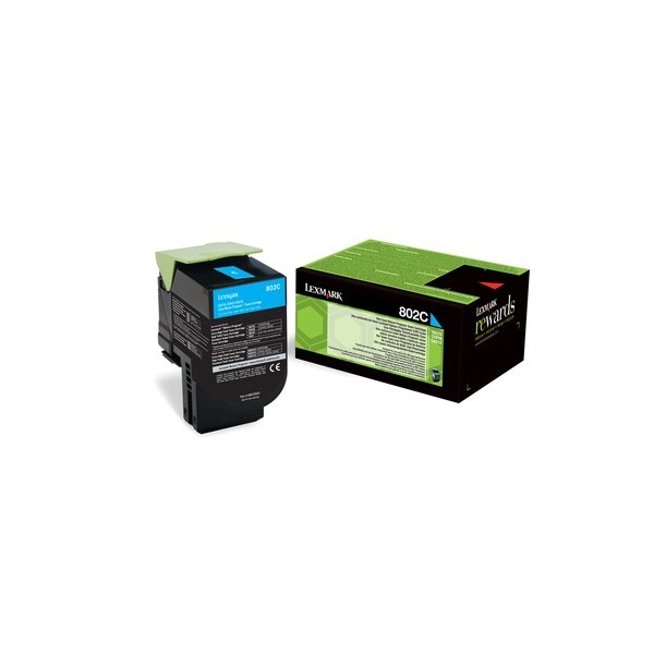 Toner Lexmark ciano 802C 80C20C0 1000 pagine