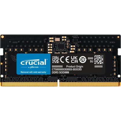 Ram SO DIMM Crucial DDR5 4800 MHz 8 GB (1x8) CL40 Nero