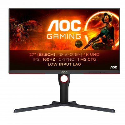 Monitor AOC Gaming U27G3X BK 27" 160Hz G-SYNC IPS 2 x DP 2 x HDMI Nero