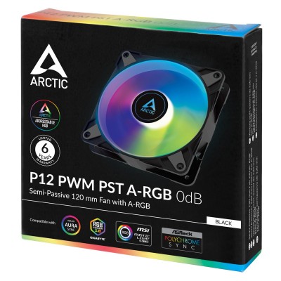 Ventola Arctic P12 PWM PST A-RGB 120mm Nero