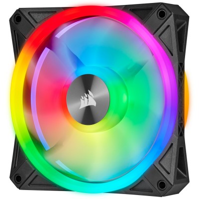 Case Corsair iCUE QL140 RGB PWM RGB-Controller 140mm Kit da 2 Nero