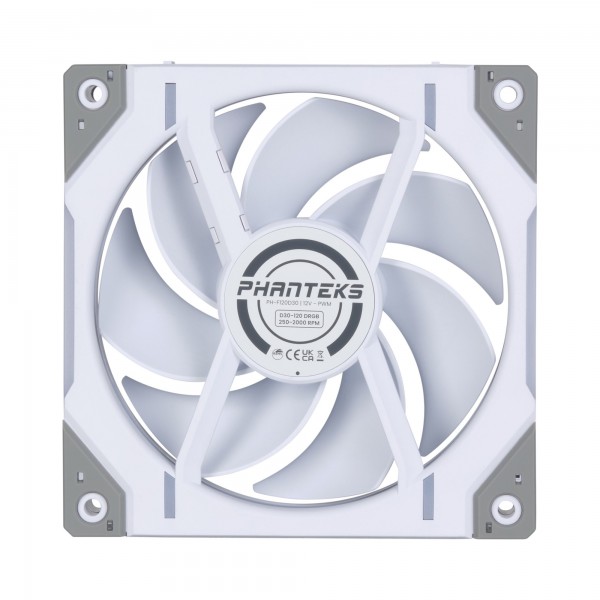 Ventola Phanteks D30 PWM Regular Airflow D-RGB ì120mm Kit da 3 Bianco