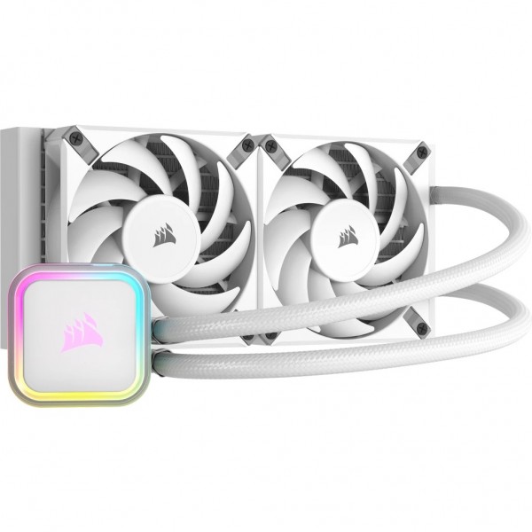 Dissipatore CPU a Liquido Corsair iCUE H100i RGB ELITE 240 mm Bianco