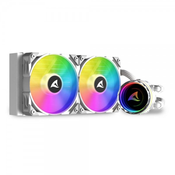 Dissipatore cpu a Liquido Sharkoon S80 RGB AIO 240 mm Bianco