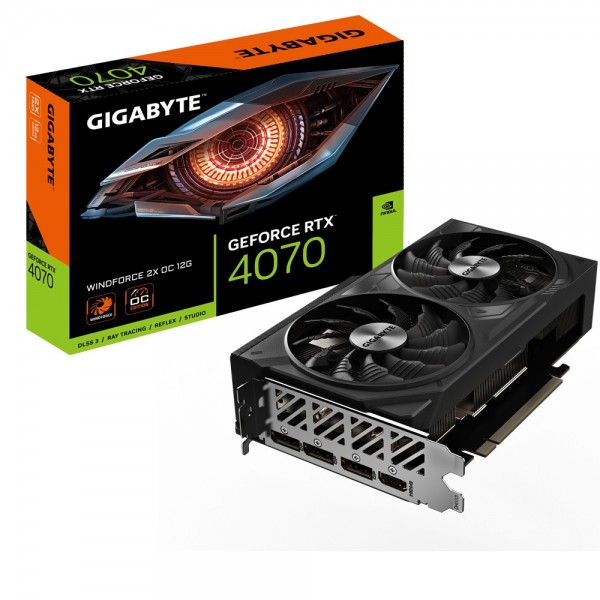 Scheda Video Gigabyte Nvidia GeForce RTX 4070 Windforce 2X OC 12G 12GB GDDR6X