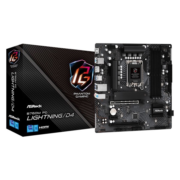 Scheda Madre ASRock B760M PG Lightning/D4 Intel B760 Socket 1700 DDR4