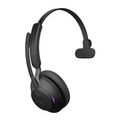 Cuffie Jabra Evolve2 65 MS Mono Wireless USB tipo A Bluetooth Nero