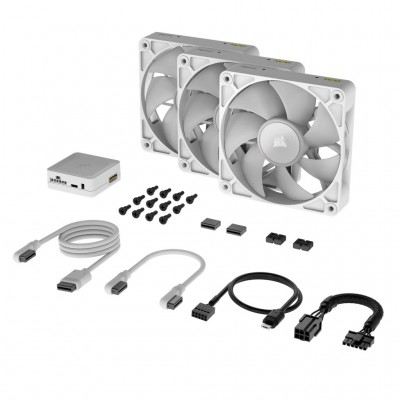 Ventole Corsair iCUE LINK RX120 RGB Kit da 3 PWM 120mm Bianco