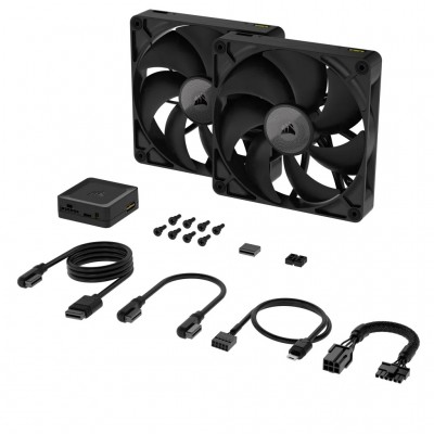 Ventole Corsair iCUE LINK RX140 Kit Da 2 PWM 140mm Nero