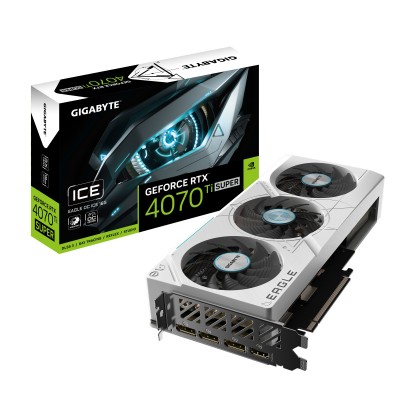 Scheda Video Gigabyte GeForce RTX 4070 Ti Super Eagle OC Ice 16GB GDDR6X Bianco