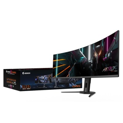 Monitor GIGABYTE Aorus CO49DQ 49" Curvo 144Hz FreeSync Premium Pro OLED Nero