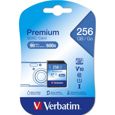 SCHEDA SDXC VERBATIM 256GB CLASS 10