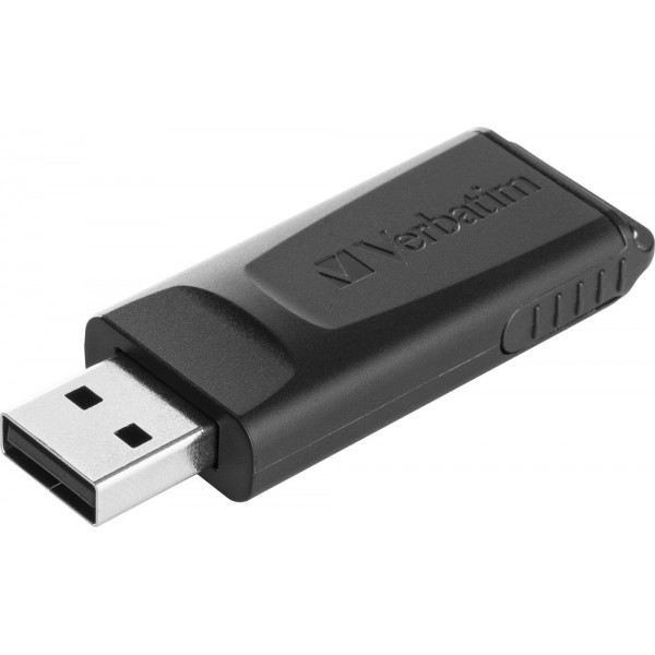 USB VERBATIM 128GB DRIVE 2.0 STORE N GO SLIDER BLACK