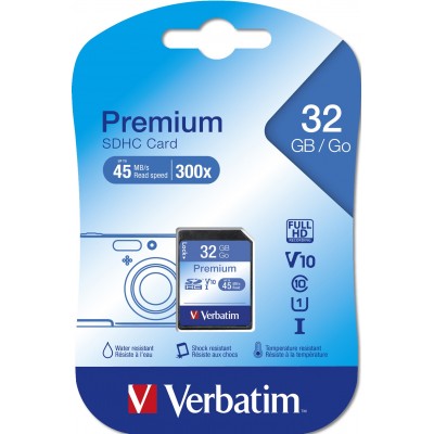 SCHEDA SDHC VERBATIM 32GB CLASS 10