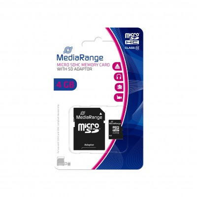 MICRO SDHC MEDIARANGE 4 GB 