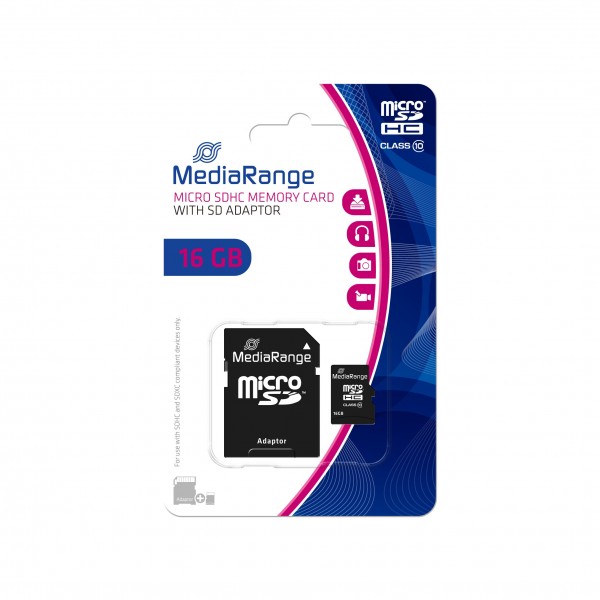 MICRO SDHC MEDIARANGE 16 GB 