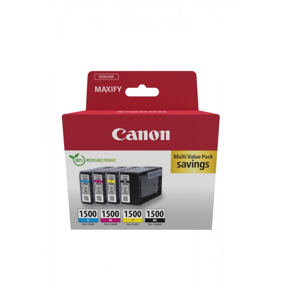 Cartuccia Canon PGI-1500 Multipack nero / ciano / magenta / giallo