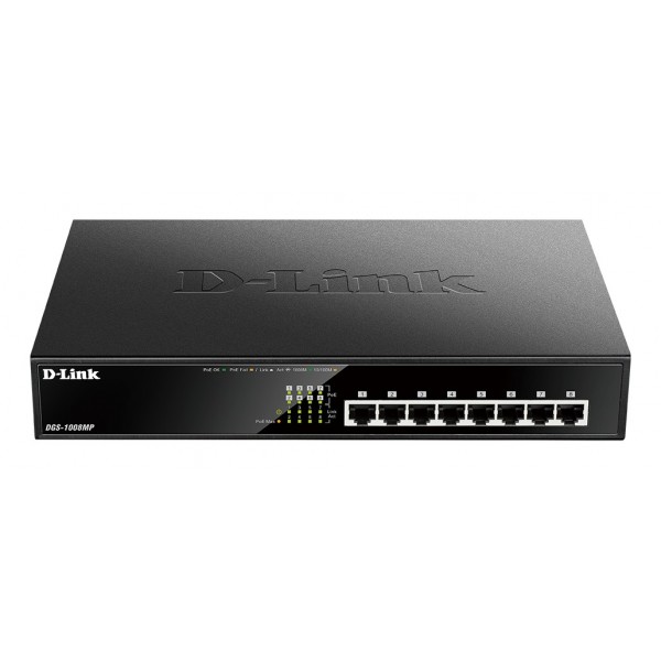 SWITCH D-LINK DGS-1008MP 140W/1000/UNM/ 8 