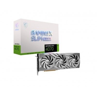 Scheda video MSI GeForce RTX 4070 12GB Gaming X SLIM WHITE