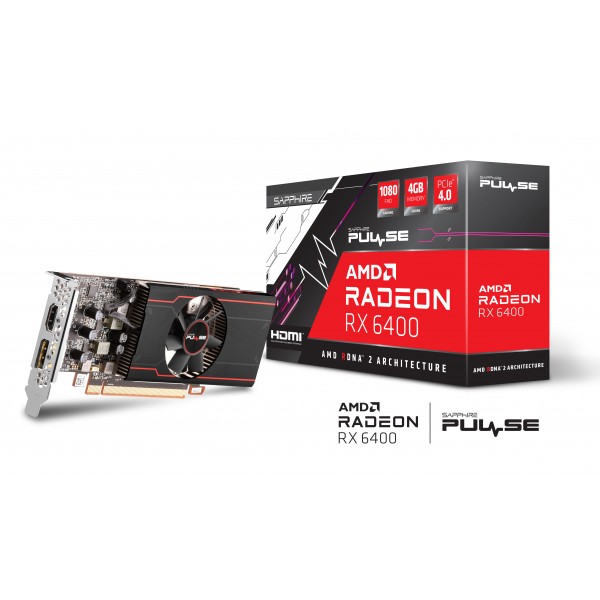 Scheda video SAPPHIRE Pulse RADEON RX 6400 4GB Gaming GDDR6 DP LP