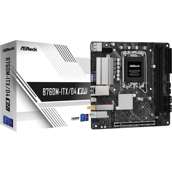 Scheda madre ASROCK B760M ITX/D4 WIFI socket 1700